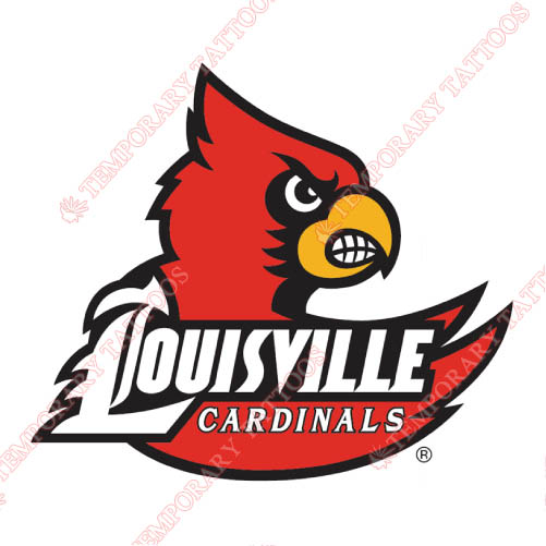 Louisville Cardinals Customize Temporary Tattoos Stickers NO.4868